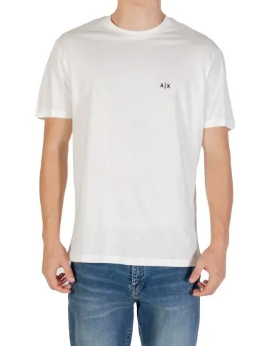 A|X White Logo Short Sleeve T-Shirt Men