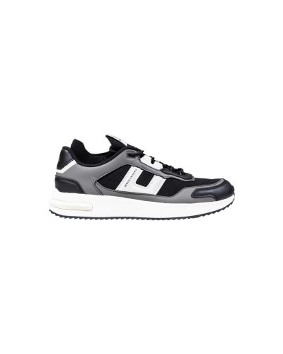 Men’s Black Gray White Color Block Runner Sneaker