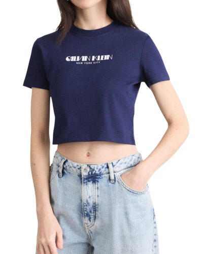 Calvin Klein New York City Cropped Navy T-Shirt