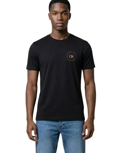 Black CK Logo Circular Emblem Men’s T-Shirt