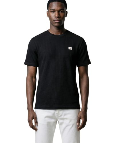 Calvin Klein Black Waffle Knit T-Shirt Men