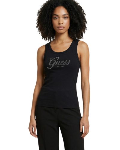 Guess Women’s Black Logo Tank Top EST 1981