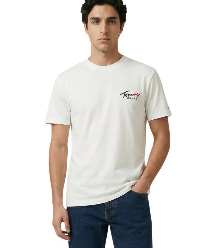 Tommy Jeans Men’s Cream Logo T-Shirt