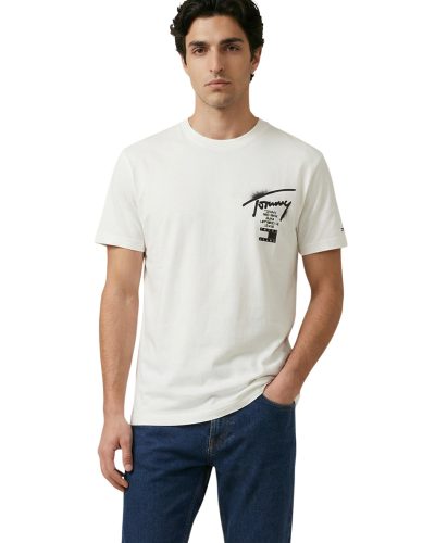 Tommy Hilfiger Men’s Cream Graphic T-Shirt