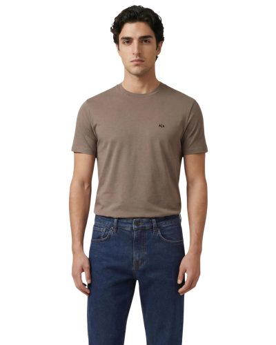 Alx Men’s Taupe Crewneck Short Sleeve T-Shirt