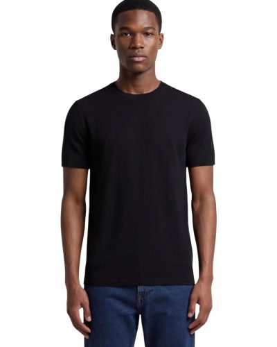 Classic Black Crew Neck Short Sleeve T-Shirt Men