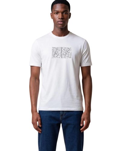 Men’s White Graphic Print Crew Neck T-Shirt