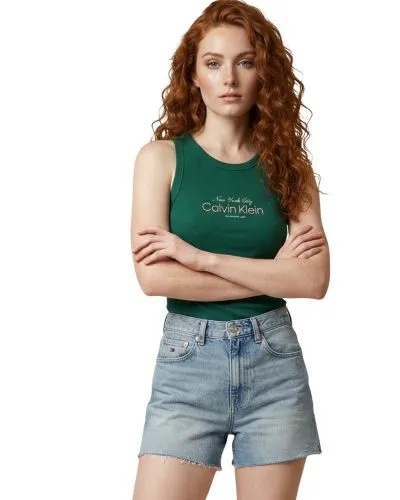 Calvin Klein Green Logo Tank Top Women’s