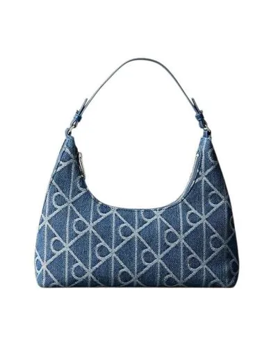 Denim Monogram Hobo Shoulder Bag
