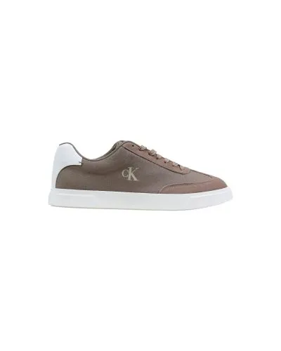 Calvin Klein CK Taupe Canvas Low-Top Sneaker