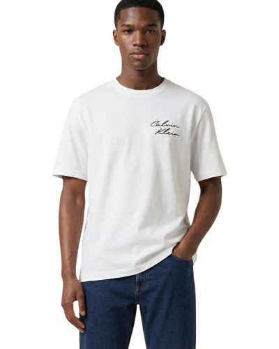 Calvin Klein Signature Logo White T-Shirt Men