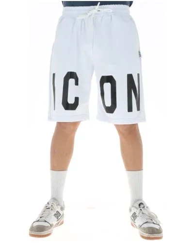 Icon White Logo Shorts Men