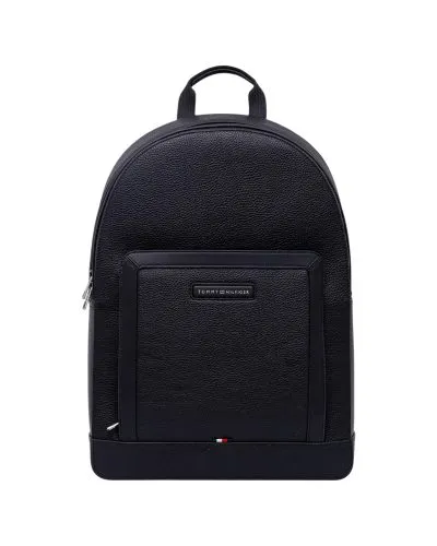 Tommy Hilfiger Black Textured Laptop Backpack