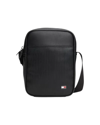 Tommy Hilfiger Black Vertical Stripe Crossbody Bag Men