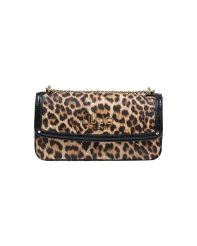 Liu Jo Leopard Print Chain Shoulder Bag Women