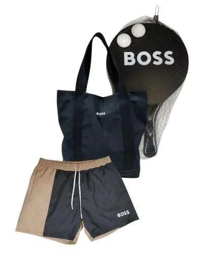 BOSS Navy Tote Bag Shorts Set Bundle