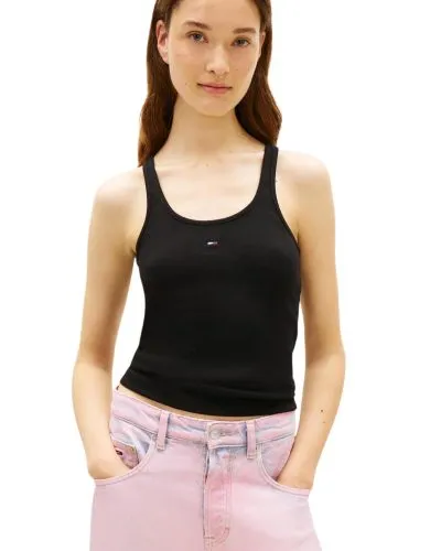Tommy Hilfiger Women’s Black Ribbed Tank Top