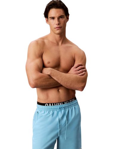 Light Blue Men’s Athletic Shorts with Black Waistband