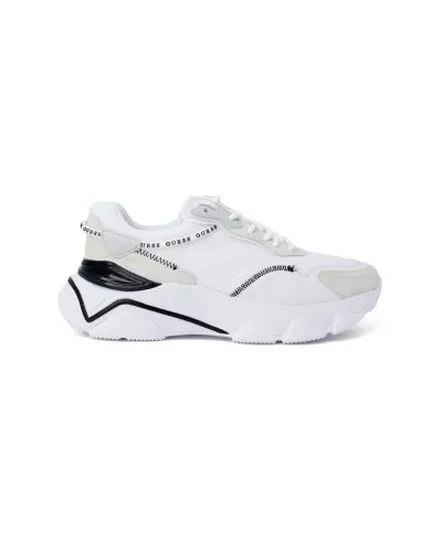 GUESS White Black Lace-Up Athletic Sneaker Women
