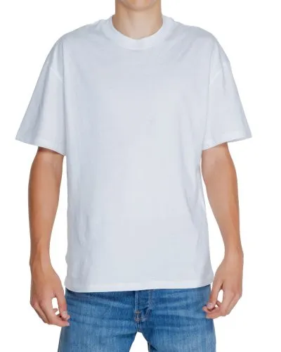Classic White Crewneck Short Sleeve T-Shirt Men