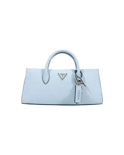Guess Light Blue Saffiano Leather Satchel Handbag Women