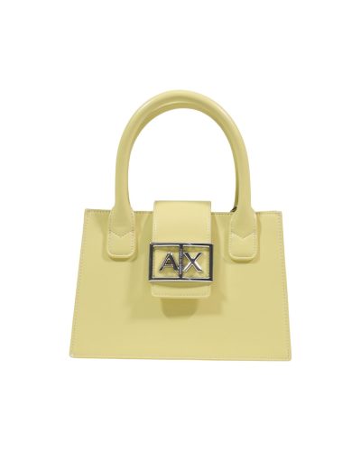 AX Armani Exchange Yellow Patent Leather Tote Bag