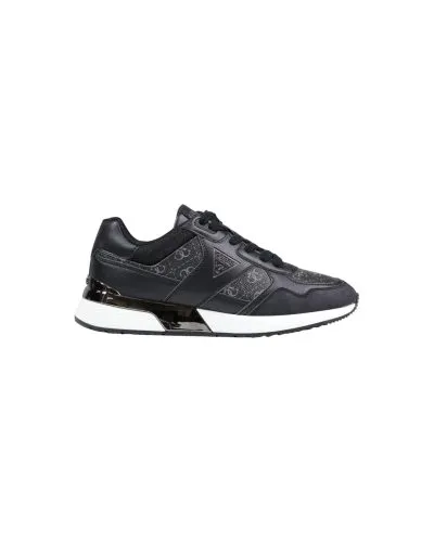 Black Monogram Lace-Up Runner Sneaker Women’s