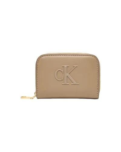 Calvin Klein CK Small Zip Wallet Beige