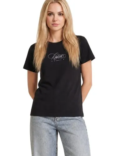 Black Graphic Logo Women’s Short Sleeve T-Shirt
