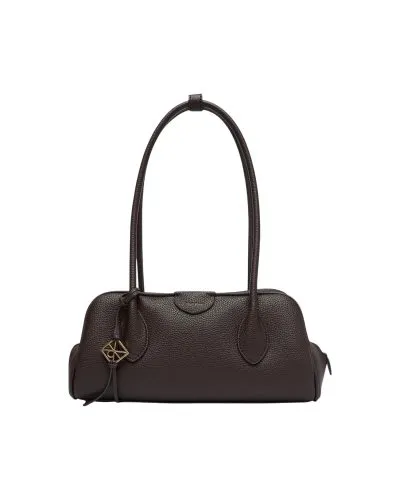Brown Pebbled Leather Shoulder Bag Women’s Handbag