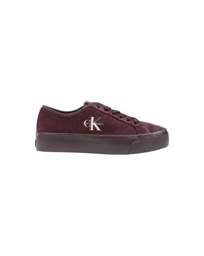 Calvin Klein Burgundy Canvas Platform Sneaker Women