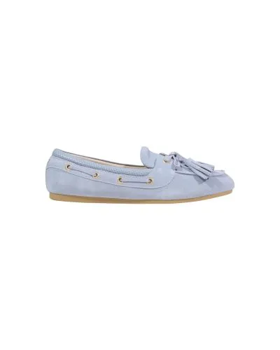 Periwinkle Suede Tassel Loafer Flat