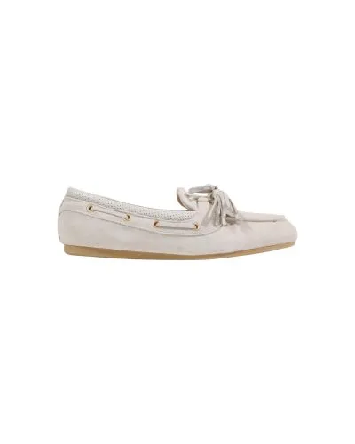 Beige Suede Boat Shoe Loafer Women’s Casual