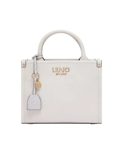 Liu Jo Milano White Leather Structured Tote Handbag