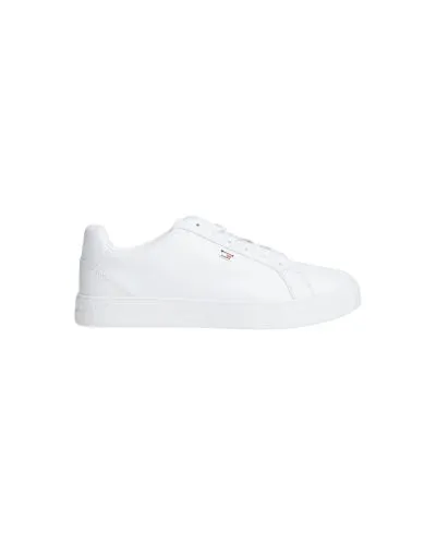 Tommy Hilfiger White Leather Low-Top Sneaker