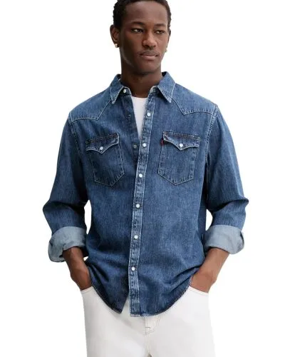 Classic Denim Western Shirt Blue Chambray