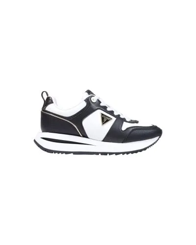 Black and White Color Block Platform Sneaker