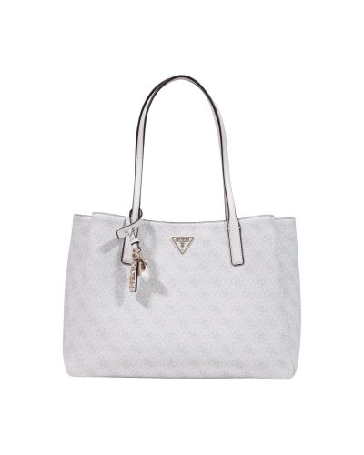 Guess White Monogram Tote Bag Women