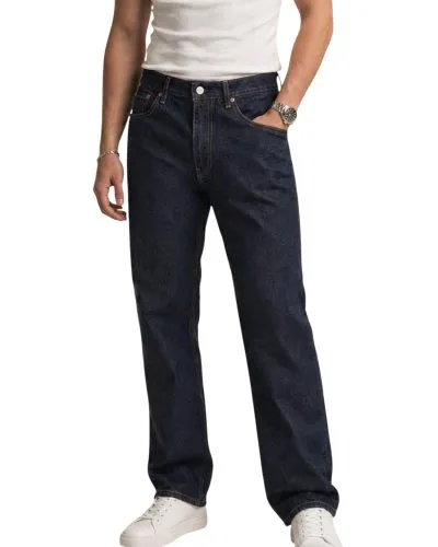 Classic Dark Wash Men’s Straight Leg Jeans