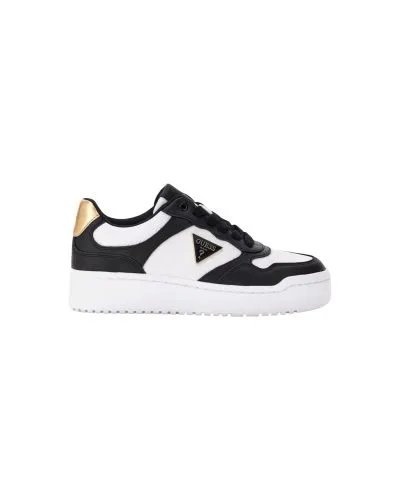 Guess Women’s Black White Gold Platform Sneaker