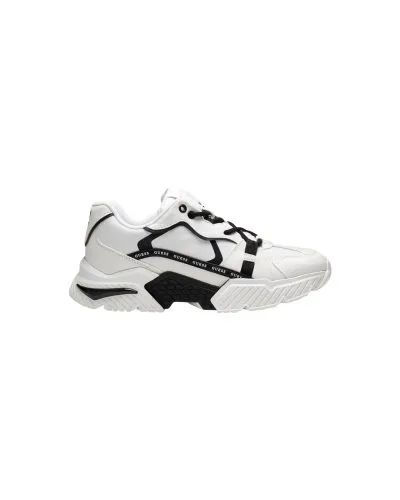GUESS White Black Lace-Up Athletic Sneaker Shoe
