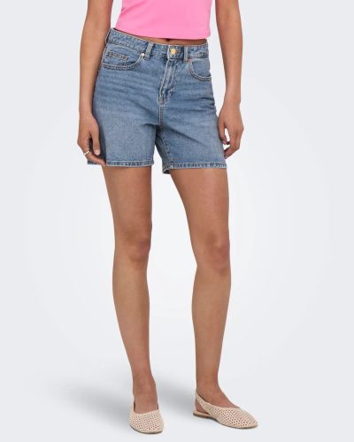 Classic Blue Denim Shorts Women’s Mid-Rise