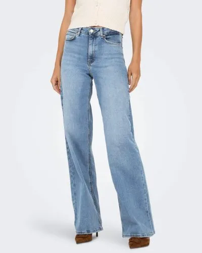 Light Wash High Rise Wide Leg Jeans